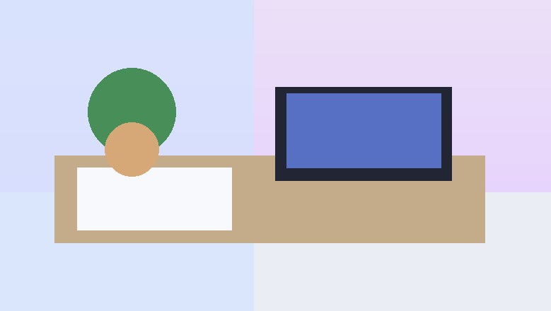 Workspace with laptop and natural light